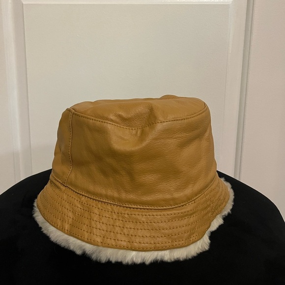 Vintage 90s leather & Sherpa bucket hat main image 7
